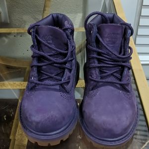 Toddler Girl Premium Purple Timberland Boots